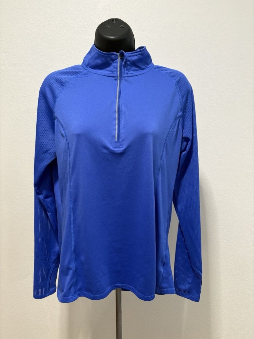 Danskin Now Sport Jacket Blue Women Large 12 14 Long Sleeves Zippered Full Zip